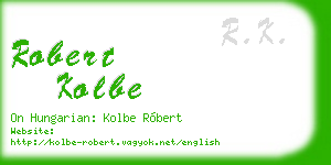 robert kolbe business card