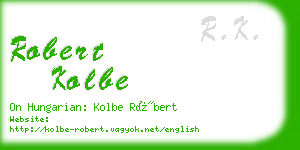 robert kolbe business card